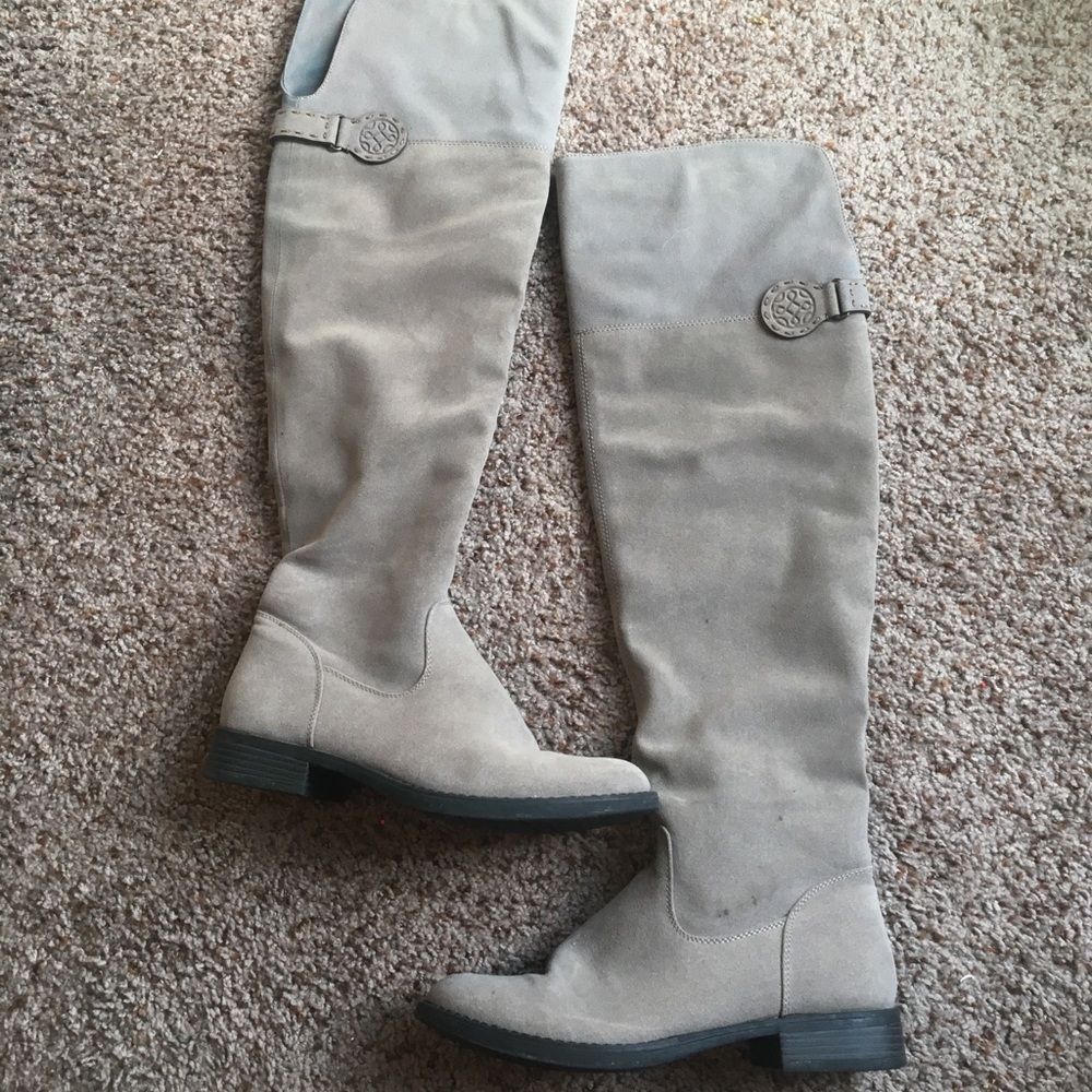 Taupe Knee-High Boots